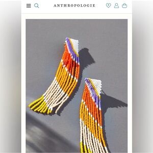 Anthropologie Casa Clara Beaded Fringe Earrings